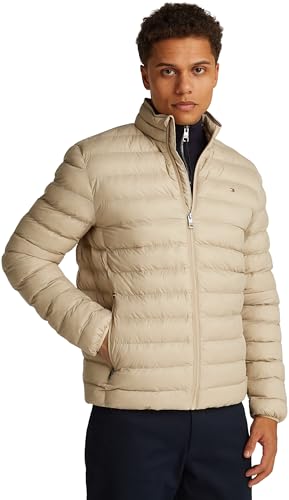 Tommy Hilfiger Herren Steppjacke Packable Recycled Jacket Relaxed Fit, Beige (Sandalwood), L von Tommy Hilfiger