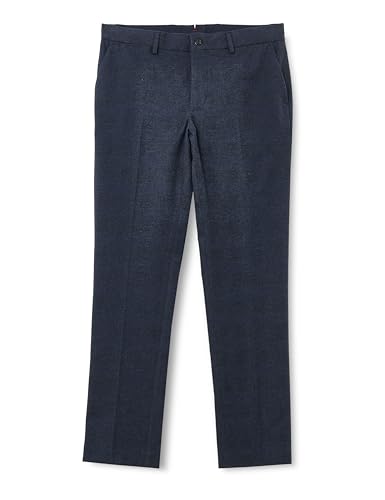 Tommy Hilfiger Herren Stoffhose Denton Brushed Check Anzughose, Blau (Desert Sky), 40W/28L von Tommy Hilfiger