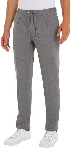 Tommy Hilfiger Herren Stoffhose Denton Straight Fit, Grau (Light Grey Heather), 33W/32L von Tommy Hilfiger
