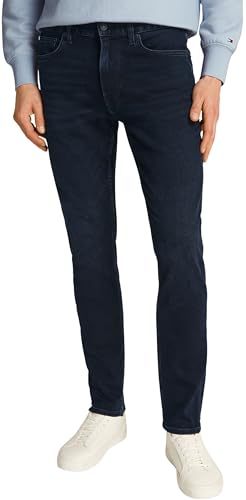 Tommy Hilfiger Herren Straight Denton Jeans Washes Gerade, Denim (Blue Black), 32W / 36L von Tommy Hilfiger