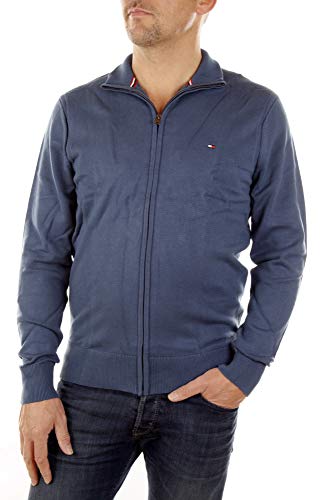 Tommy Hilfiger Herren Strickjacke ES Atlantic Z-Thru (Petrol, M) von Tommy Hilfiger