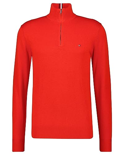 Tommy Hilfiger PIMA ORG CTN CASHMERE ZIP MOCK, orange(orange), Gr. XXL von Tommy Hilfiger