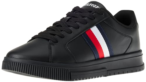 Tommy Hilfiger Herren Cupsole Sneaker Schuhe, Schwarz (Black), 40 EU von Tommy Hilfiger