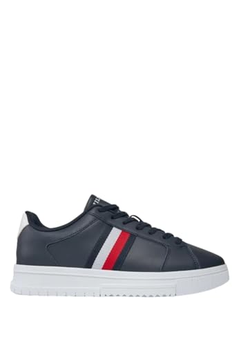 Tommy Hilfiger Herren Cupsole Sneaker Schuhe, Blau (Desert Sky), 40 EU von Tommy Hilfiger