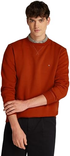 Tommy Hilfiger Herren Sweatshirt Essential Fleece Crew Neck Regular Fit, Rot (Dark Magma), 3XL von Tommy Hilfiger