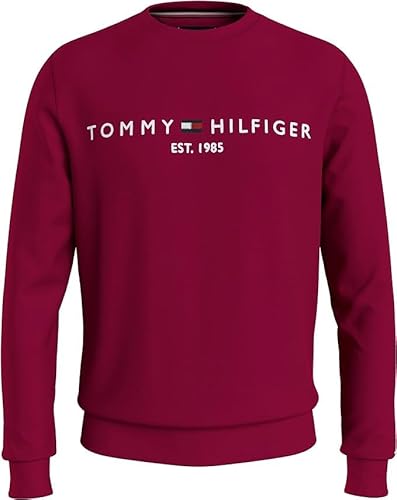 Tommy Hilfiger Herren Sweatshirt Tommy Logo ohne Kapuze, (DE/NL/SE/PL, Alphanumerisch, 3XL, Regular, Regular, Royal Berry) von Tommy Hilfiger