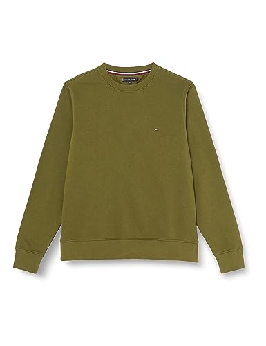 Tommy Hilfiger Herren Sweatshirt ohne Kapuze, Grün (Putting Green), S von Tommy Hilfiger