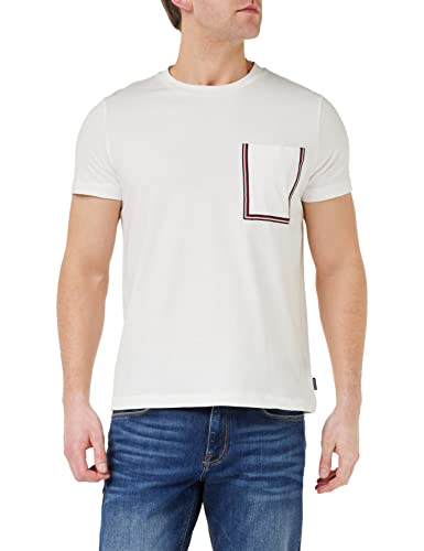 Tommy Hilfiger Herren T-Shirt Kurzarm RBW Rundhalsausschnitt, Weiß (White), L von Tommy Hilfiger