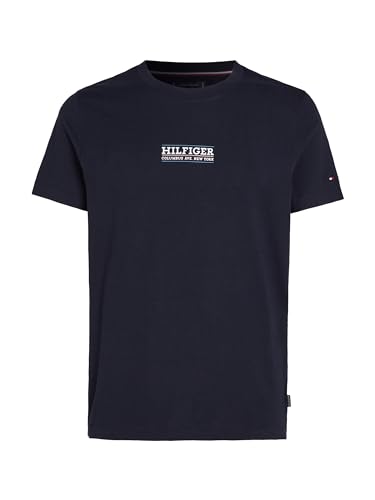 Tommy Hilfiger Herren T-Shirt Kurzarm Rundhalsausschnitt, Blau (Desert Sky), XXXL von Tommy Hilfiger