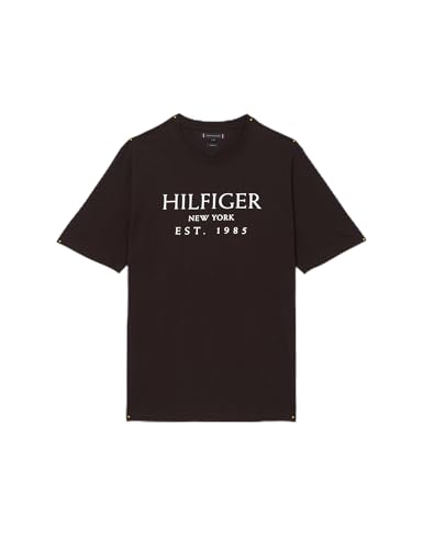 Tommy Hilfiger Herren T-Shirt Kurzarm Rundhalsausschnitt, Schwarz (Black), XXL von Tommy Hilfiger
