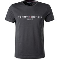 Tommy Hilfiger Herren T-Shirt schwarz Baumwolle von Tommy Hilfiger