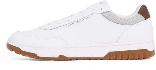 Tommy Hilfiger Herren Court Sneaker Basket Core Lite Low Top, Elfenbein (White/Grey Whisper), 42 Tommy Hilfiger Herren Court Sneaker Basket Core Lite Low Top, Elfenbein (White/Grey Whisper), 42 von Tommy Hilfiger