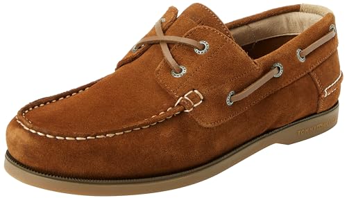 Tommy Hilfiger Herren Boat Schuh TH Boat Shoe Core Suede Wildleder, Braun (Coconut Grove), 43 von Tommy Hilfiger