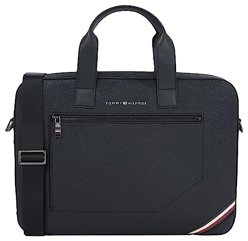 Tommy Hilfiger Herren TH Central Slim Computer Bag AM0AM11579 Laptoptasche, Schwarz (Black) von Tommy Hilfiger