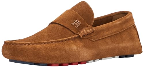 Tommy Hilfiger Herren Loafer Classic Driver Slipper, Braun (Coconut Grove), 41 von Tommy Hilfiger