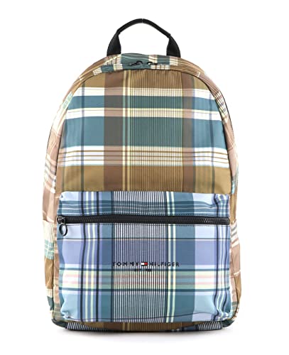 Tommy Hilfiger Herren TH Established Backpack AM0AM09245 Taschen, Beige (Madras Print) von Tommy Hilfiger