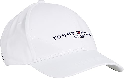 Tommy Hilfiger Herren Cap TH Established Basecap, Weiß (White), Einheitsgröße von Tommy Hilfiger