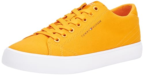 Tommy Hilfiger Herren Vulcanized Sneaker Th Hi Vulc Low Canvas Schuhe, Orange (Rich Ochre), 43 von Tommy Hilfiger