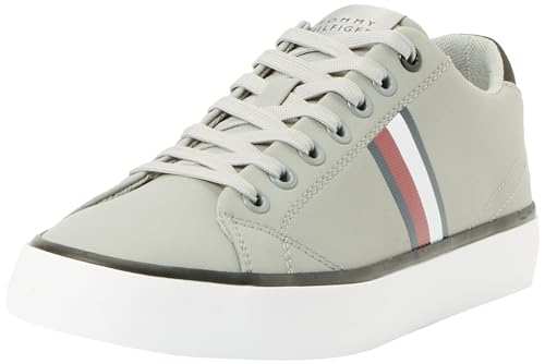 Tommy Hilfiger Herren Vulcanized Sneaker Schuhe, Grau (Antique Silver), 40 von Tommy Hilfiger