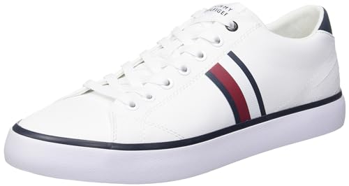 Tommy Hilfiger Herren Vulcanized Sneaker Schuhe, Weiß (White), 43 von Tommy Hilfiger