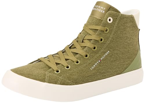 Tommy Hilfiger Herren TH HI Vulc Summer CVS FM0FM05076 Vulkanisierte Sneaker, Grün (Mash Green), 42 EU von Tommy Hilfiger