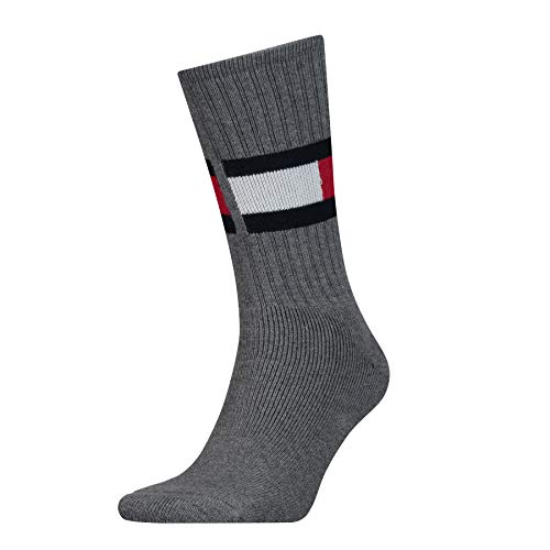 Tommy Hilfiger Herren Crew Sock, Middle Grey Melange, 39/42 von Tommy Hilfiger