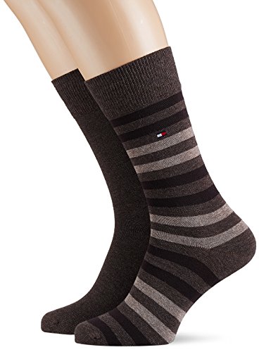 Tommy Hilfiger Herren Classic Socken, Brown, 43/46 (2er Pack) von Tommy Hilfiger