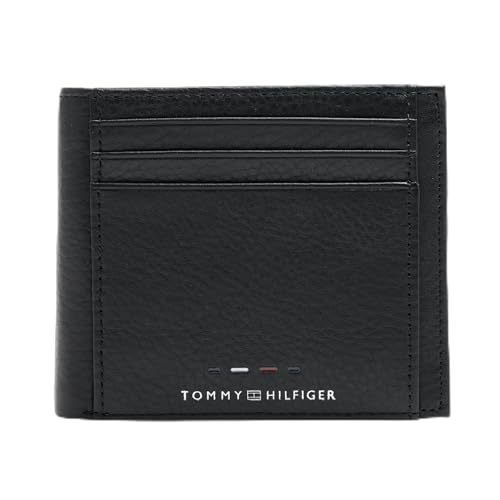 Tommy Hilfiger TH PREMIUM LEATHER EXTRA CC COIN Zweifach Faltbrieftasche Herren, Schwarz (Black), OS von Tommy Hilfiger