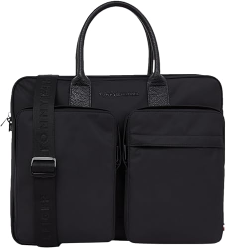 Tommy Hilfiger Herren Laptoptasche Repreve Computer Bag mit Schultergurt, Schwarz (Black), Einheitsgröße von Tommy Hilfiger