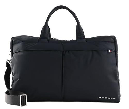Tommy Hilfiger Herren TH Signature Duffle AM0AM12218 Reisetaschen, Schwarz (Black) von Tommy Hilfiger