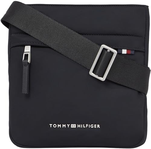 Tommy Hilfiger Herren Umhängetasche Signature Mini Crossover Klein, Schwarz (Black), Einheitsgröße von Tommy Hilfiger