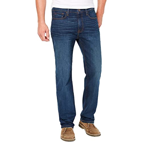Tommy Hilfiger Herren THD Relaxed Fit Jeans, dunkle Waschung, 34W / 32L von Tommy Hilfiger