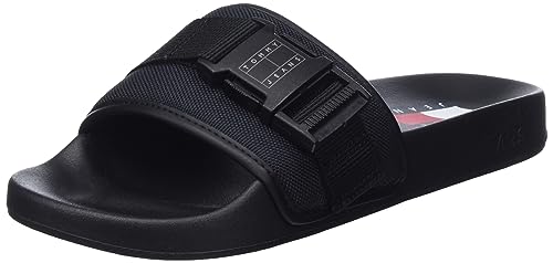 Tommy Jeans Herren Badeschuhe Pool Slide Badelatschen, Schwarz (Black), 40 von Tommy Jeans