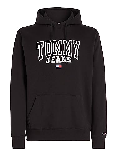 Tommy Hilfiger Herren TJM REG Entry Graphic Hoodie Sweatshirt, Schwarz und silberfarben, XL von Tommy Hilfiger