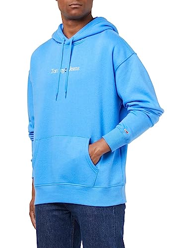 Tommy Jeans Herren TJM REG LINEAR DM0DM15013 Hoodies, Blau, S von Tommy Jeans