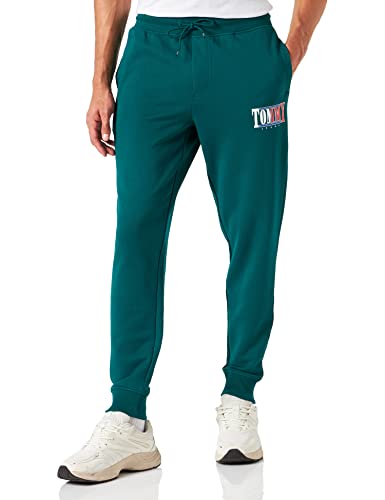 Tommy Jeans Herren TJM Slim Essential Graphic Pant DM0DM15031 Strickhosen, Grün, L von Tommy Jeans