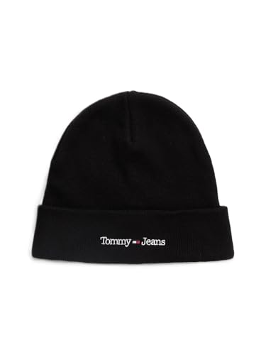 Tommy Jeans Herren TJM Sport Beanie AM0AM11340 Gestrickte Mütze, Schwarz, OS von Tommy Jeans