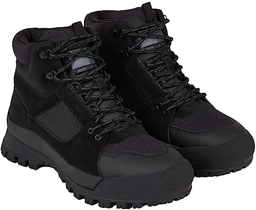 Tommy Jeans Herren Mid Boot Stiefel Urbans zum Schnüren, Schwarz (Black), 46 von Tommy Jeans