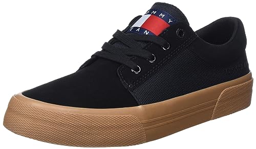 Tommy Jeans Herren Vulcanized Sneaker Skate Derby Schuhe, Schwarz (Black), 40 von Tommy Jeans