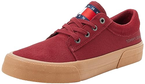 Tommy Jeans Herren Vulcanized Sneaker Skate Derby Schuhe, Rot (Rouge), 40 von Tommy Jeans