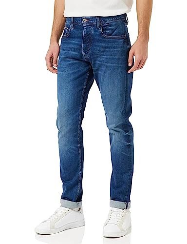 Tommy Hilfiger Herren Tapered Houston Pstr Luke Indigo Jeans, 28W / 34L von Tommy Hilfiger