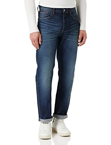 Tommy Hilfiger Herren Tapered Moore STR MW0MW29088 Jeanshosen, Denim (Benny Indigo), 28W / 32L von Tommy Hilfiger