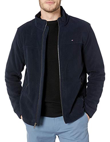 Tommy Hilfiger Herren Lightweight Polar Fleece Jacket Fleecejacke, Intensives Marineblau, XXL von Tommy Hilfiger