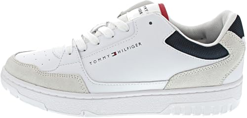 Tommy Hilfiger Herren Basketball Sneaker Schuhe, Weiß (White), 40 Tommy Hilfiger Herren Basketball Sneaker Schuhe, Weiß (White), 40 von Tommy Hilfiger