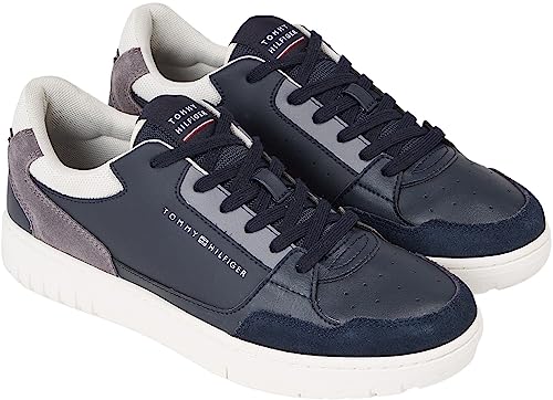 Tommy Hilfiger Herren Cupsole Sneaker Basket Core Schuhe, Blau (Desert Sky), 40 von Tommy Hilfiger