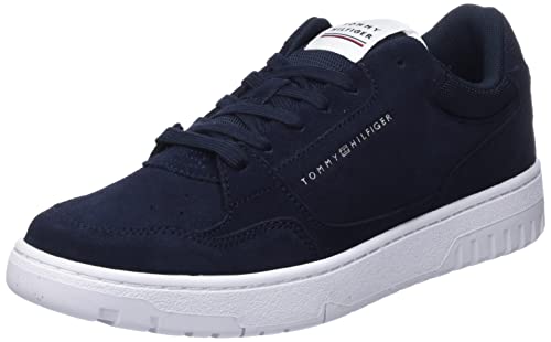 Tommy Hilfiger Herren Cupsole Sneaker Basket Core Schuhe, Blau (Desert Sky), 42 von Tommy Hilfiger