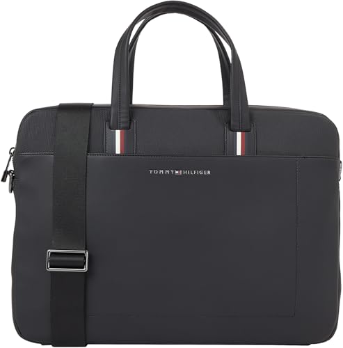 Tommy Hilfiger Herren Laptoptasche Corporate Computer Bag mit Reißverschluss, Schwarz (Black), Onesize von Tommy Hilfiger