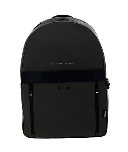 Tommy Hilfiger Herren Rucksack TH Elevated 1985 Backpack Handgepäck, Grau (Charcoal Gray), Einheitsgröße von Tommy Hilfiger