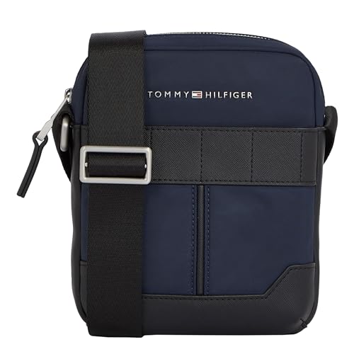 Tommy Hilfiger Herren Umhängetasche TH Elevated Nylon Mini Reporter Klein, Blau (Space Blue), Einheitsgröße von Tommy Hilfiger