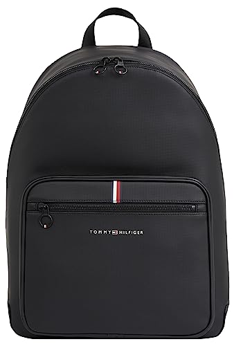 Tommy Hilfiger Herren Rucksack Essential Pique Laptop, Schwarz (Black), Onesize von Tommy Hilfiger